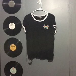 still over it rainbow patch shirt